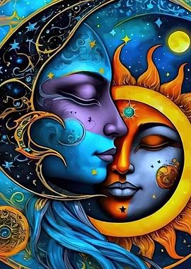 Sun and Moon Celestial Faces