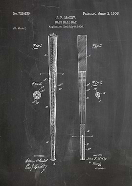 Baseball Bat Patent Blueprint