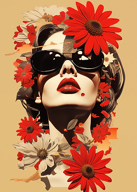 Floral Woman Sunglasses