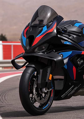 BMW M 1000 RR Motorcycle Close-Up
