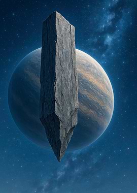 Fantasy Monolith in Space