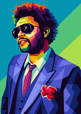 The Weeknd Pop Art Portrait