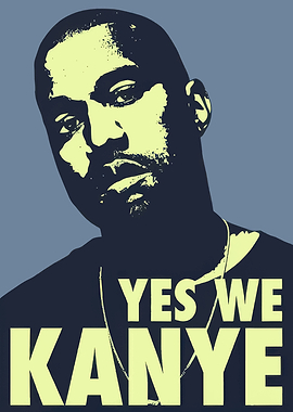 Kanye West Portrait with 'Yes We Kanye'