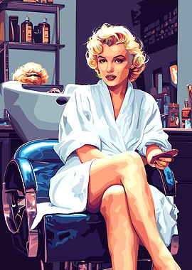 Marilyn Monroe at the Hair Salon