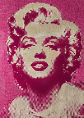 Marilyn Monroe Pink Pop Art Portrait