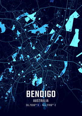 Bendigo Midnight City Map