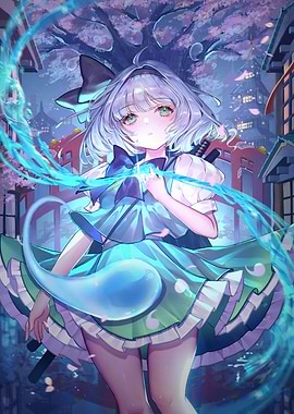 Anime Girl with Water Powers