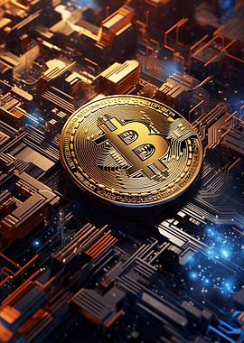 Bitcoin on Circuit Board