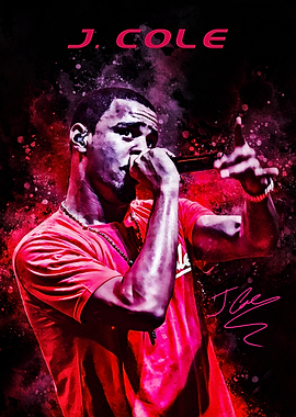 J. Cole performing on stage