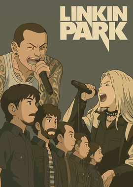 Linkin Park Anime Style Illustration