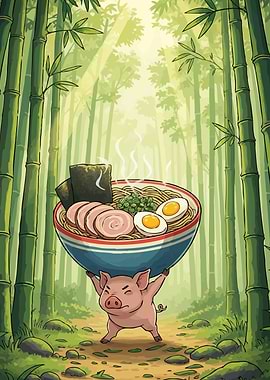 Pig Ramen Bowl Bamboo