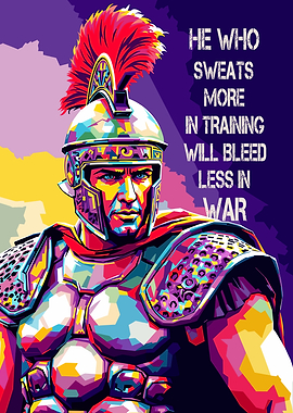 Roman Soldier Pop Art