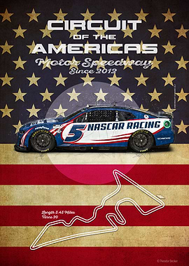 Circuit of the Americas NASCAR Racing Poster