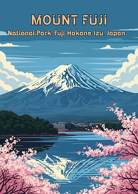 Mount Fuji National Park Japan Art