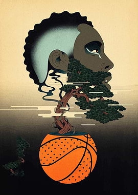 Basketball, Bonsai, and Profile Art