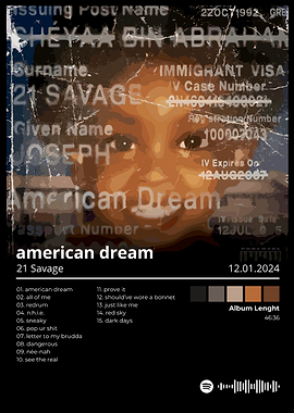 21 Savage - American Dream Album Cover