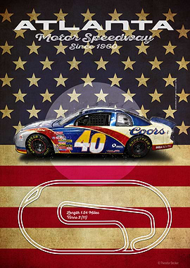 Atlanta Motor Speedway Vintage Poster