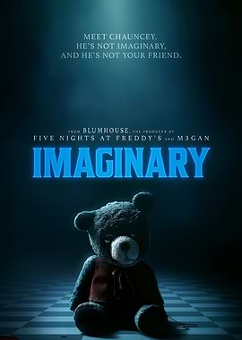 Imaginary movie poster with teddy bear