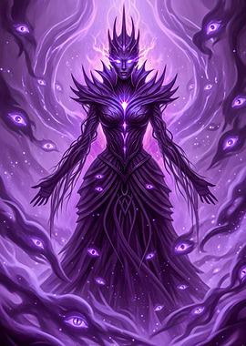Purple Fantasy Queen with Eyes