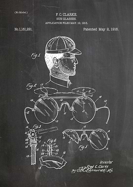 F.C. Clarke Sun Glasses Patent Art