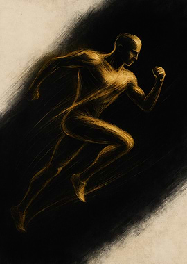 Golden Runner Illustration
