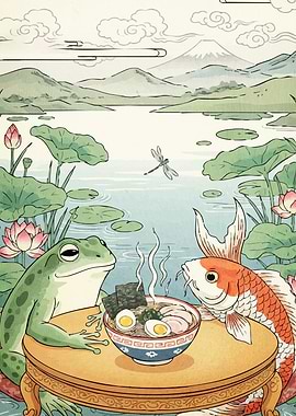Frog Koi Sharing Ramen