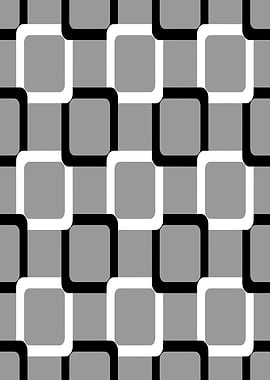 Abstract Geometric Pattern with Rounded Squares