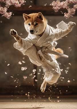 Shiba Inu Karate Master