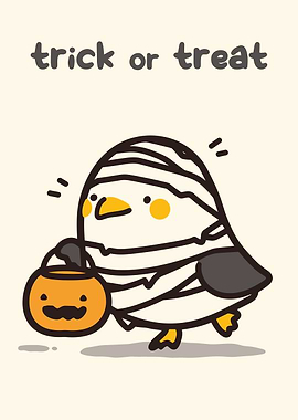 Cute Mummy Bird Trick or Treat