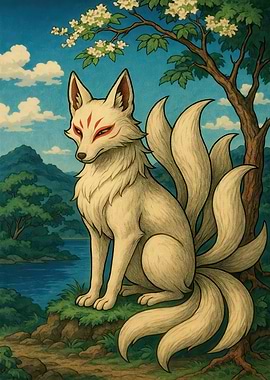 Nine-tailed Fox in Nature