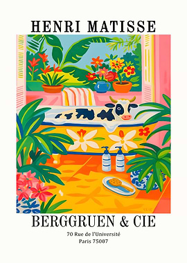 Henri Matisse Cow in Bathtub Art Print