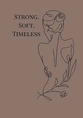 Minimalist Woman Line Art with Text