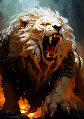 Roaring Lion Digital Art