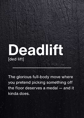 Deadlift Definition - Gym Humor