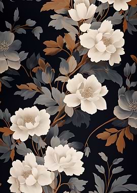 Floral Pattern White Flowers