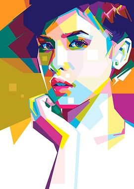 Colorful Portrait of a Woman