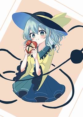 Anime Girl with Heart-Shaped Chocolate Box