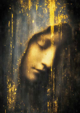 Golden Mary in Dark Texture