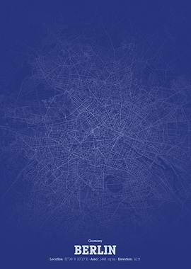 Berlin City Map Blueprint