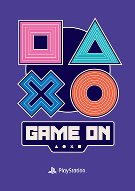 Vibrant PlayStation Game On Symbols
