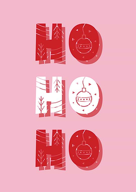 Festive 'HO HO HO' Christmas Decoration