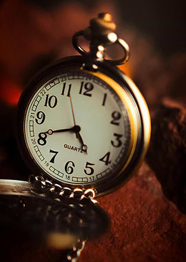 Vintage Pocket Watch Close-Up
