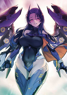Anime Girl in Futuristic Armor