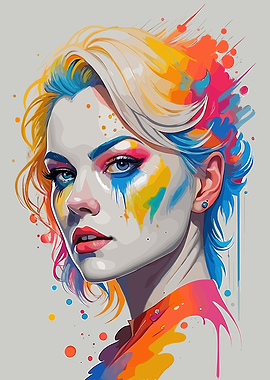 Colorful Portrait of a Woman