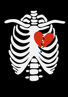 Broken Heart Skeleton