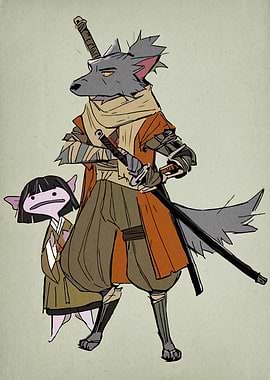 Wolf Warrior and Companion Illustration