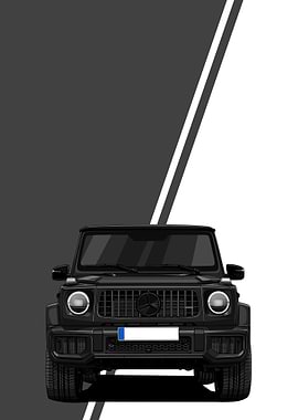 Black Mercedes-Benz G-Class Illustration