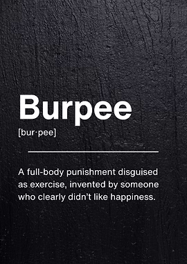 Burpee Definition - Gym Humor