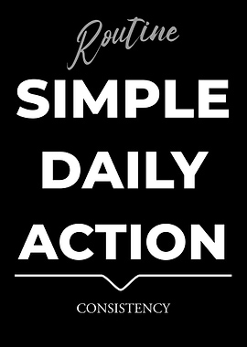 Simple Daily Action Routine Poster