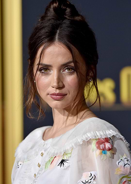 Ana de Armas portrait on red carpet